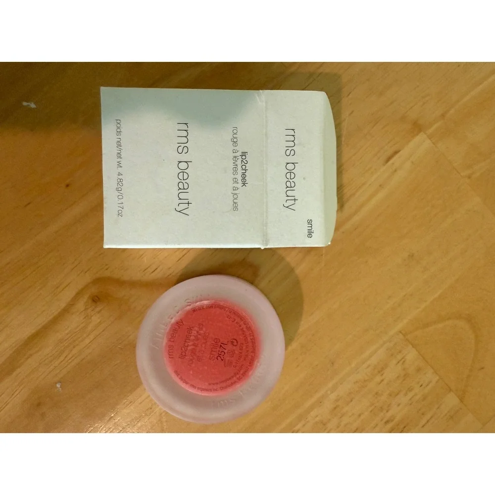 RMS Beauty Lip2Cheek Smile Sheer Coral Pink Cream Lip and Cheek Blush 0.17oz NEW